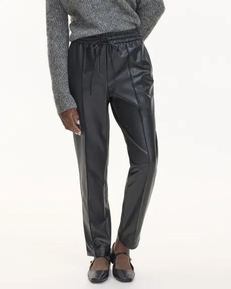 Faux Leather Jogger Pant