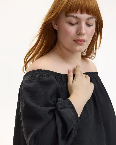 Blouse à manches longues à épaules dénudées