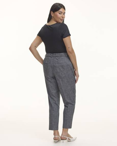 Tapered-Leg High-Rise Pant with Sash - Petite