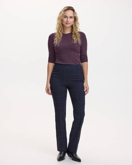 Straight-Leg High-Rise Plaid Pants - The Iconic (R) - Tall