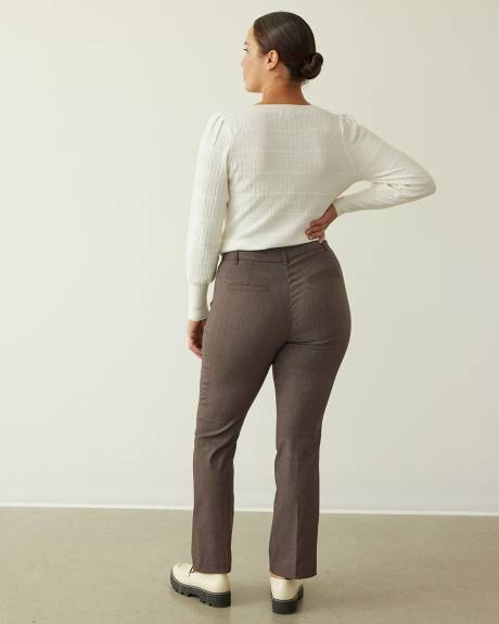 Straight-Leg High-Rise Herringbone Pants, The Iconic