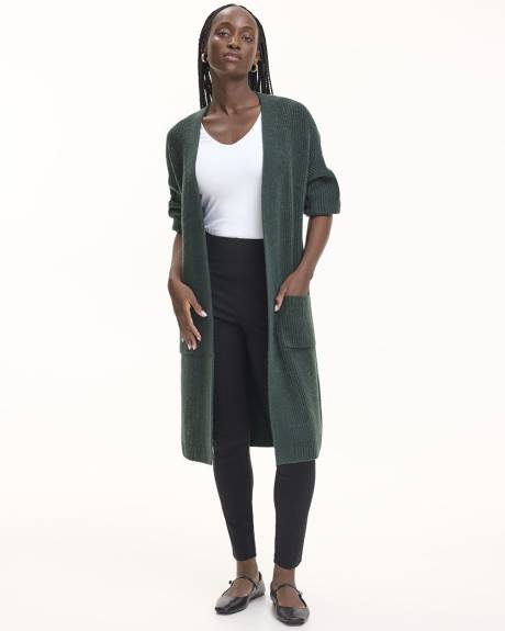 Long-Sleeve PlushSoft Open Cardigan with Pockets