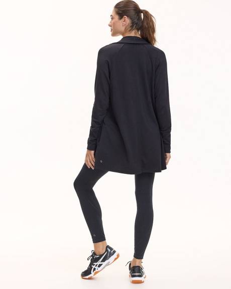 Long-Sleeve Open Cardigan with Side Pockets - Hyba