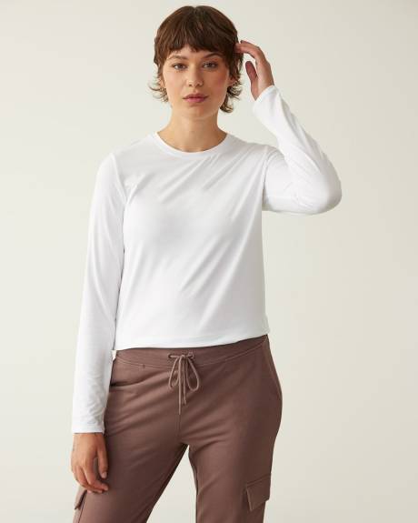 Long-Sleeve Crew-Neck Tee, Dry Lux Hyba