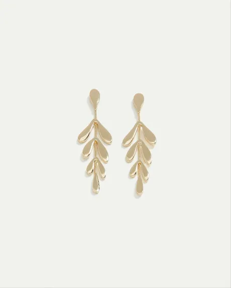 Boucles d'oreilles en forme de feuilles