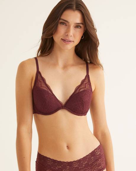 Soutien-gorge plongeant en dentelle, R Line