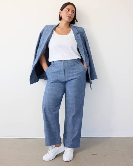 Straight-Leg Ankle Chambray Pant - Tall