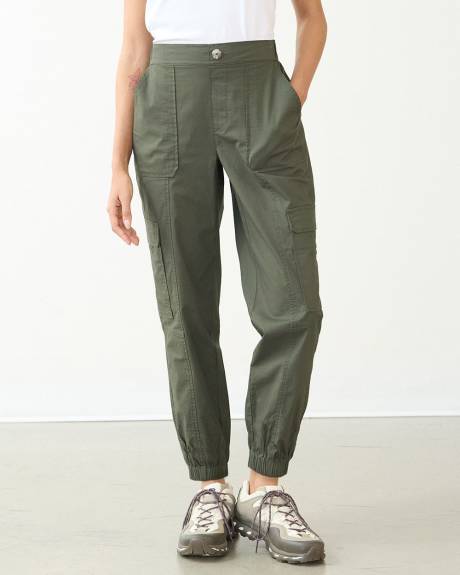 Poplin Jogger with Cargo Pockets - Tall