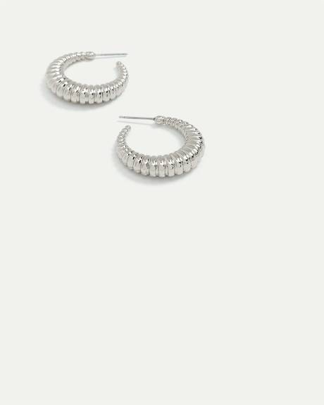 Large Ribbed Hoops