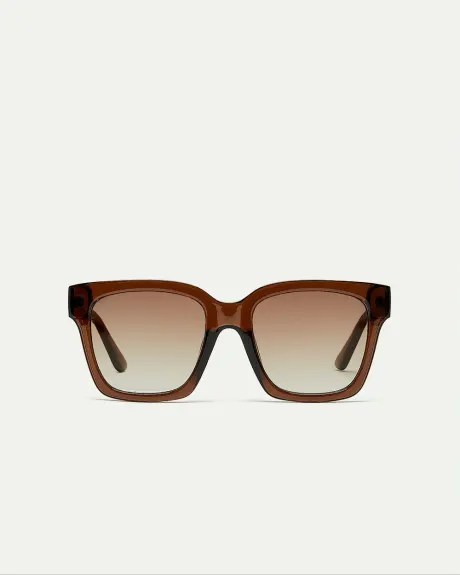 Brown Square Sunglasses