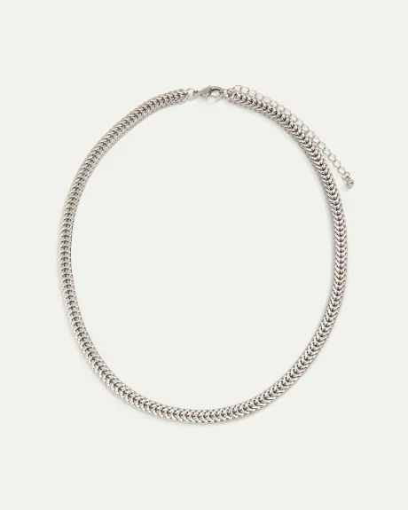 Short Herringbone-Chain Necklace