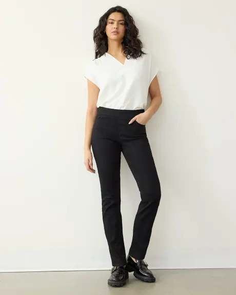 Straight-Leg Mid-Rise Jean - The Comfort - Petite