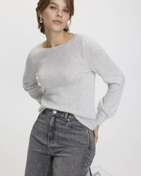 Cashmere-Blend Boat-Neck Sweater