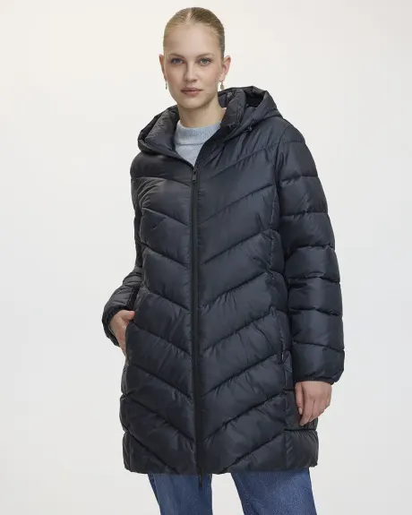 Manteau long compressible