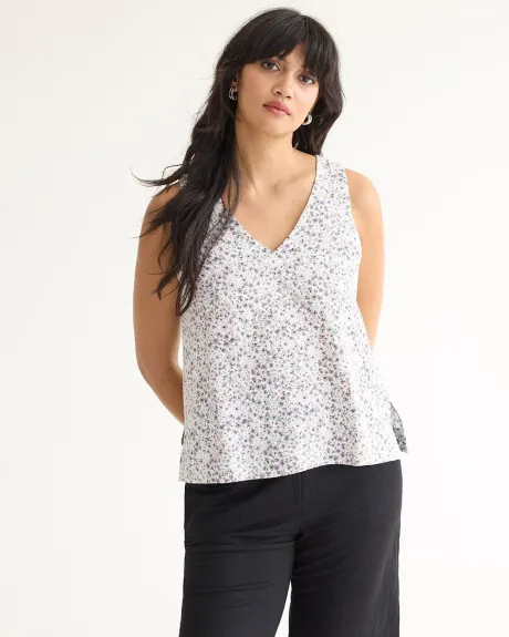 Sleeveless V-Neck Loose Blouse