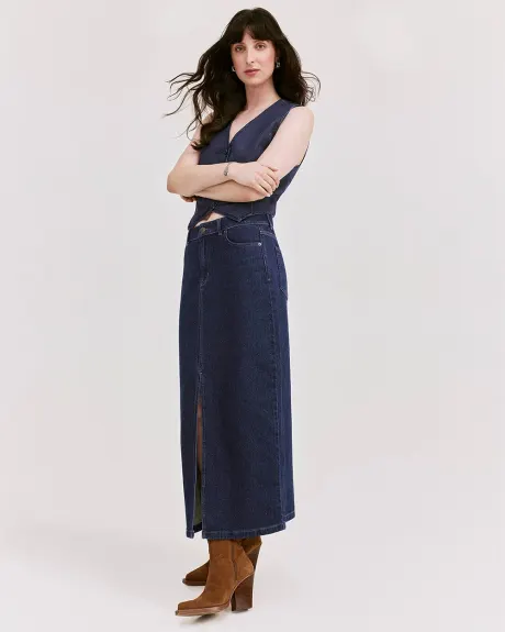 Jupe maxi en denim