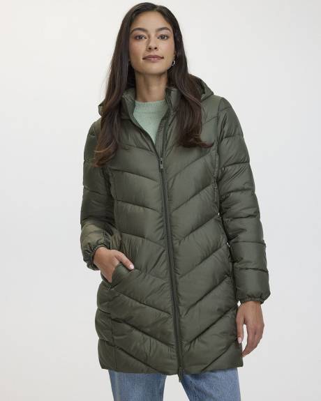 Manteau long compressible