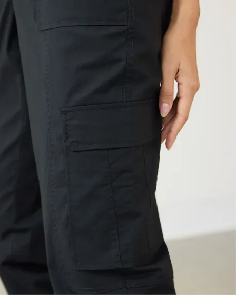 Poplin Jogger with Cargo Pockets - Petite