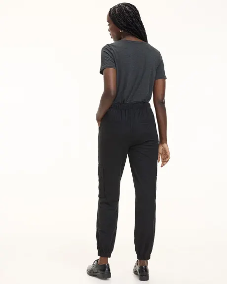 High-Rise Piqué Jogger Pant