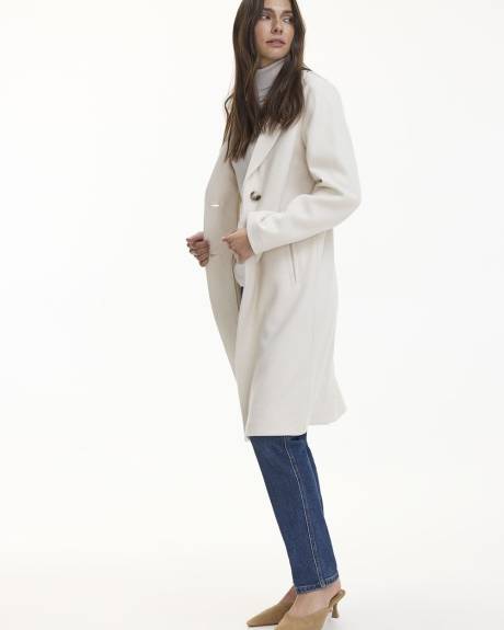 Long Coat with Two-Button Closure