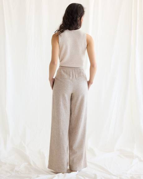 Wide-Leg High-Rise Linen Pant