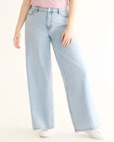 Wide-Leg High-Rise Jean - Petite