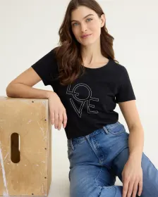 Scoop-Neck Cotton Tee - R Essentials