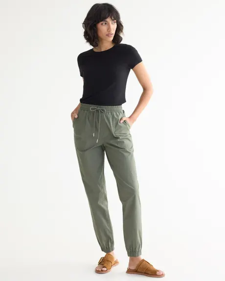 Pantalon jogger à taille haute avec poches utilitaires