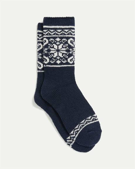 Winter Socks with Snowflakes