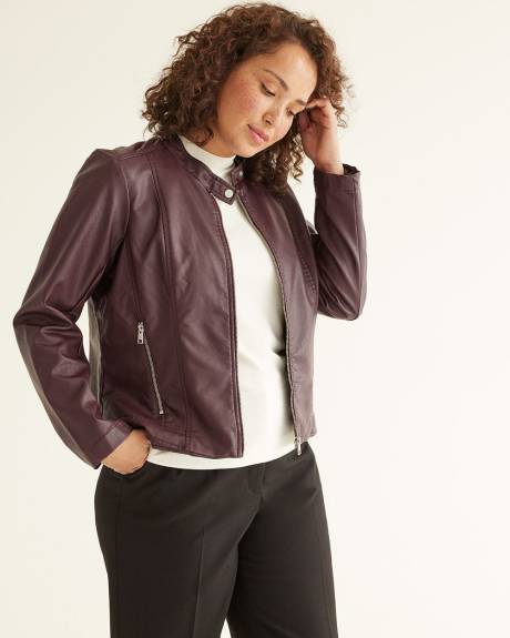 Faux Leather Moto Jacket