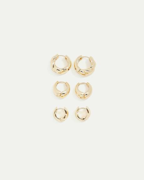 Chunky Hoops - 3 Pairs