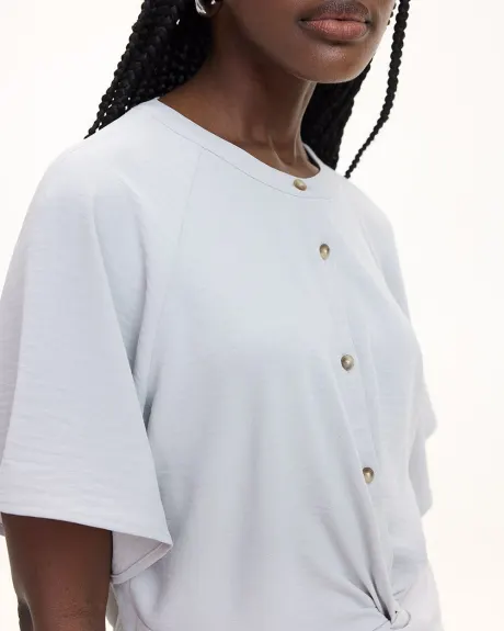 Blouse à manches courtes avec détail torsadé