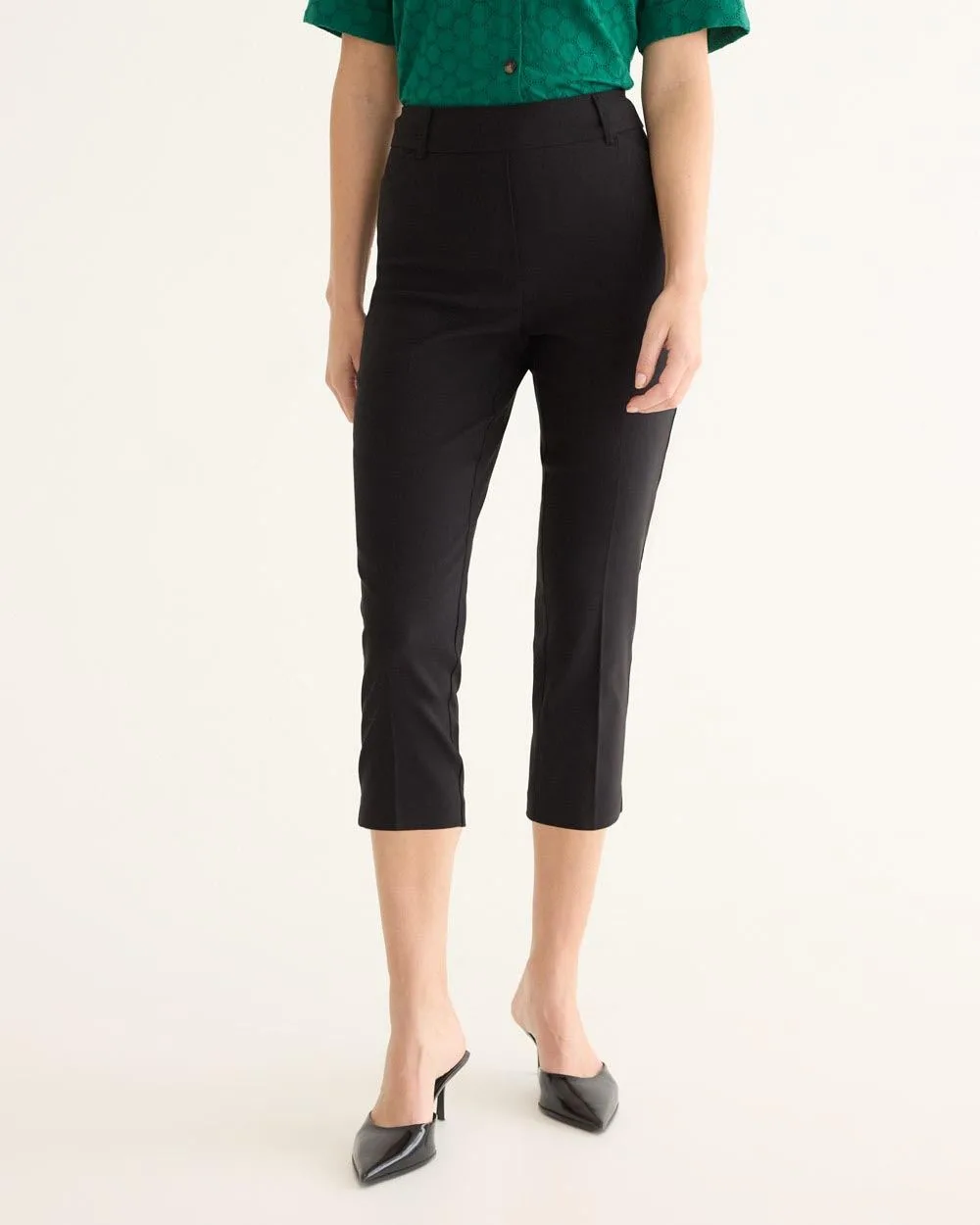 Pantalon capri à jambe étroite et taille haute - L'Iconique (MD) - Petite