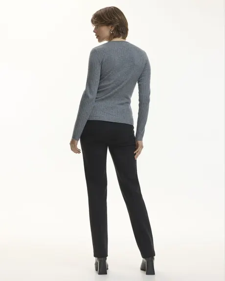 Long-Sleeve Ribbed Bodycon Sweater