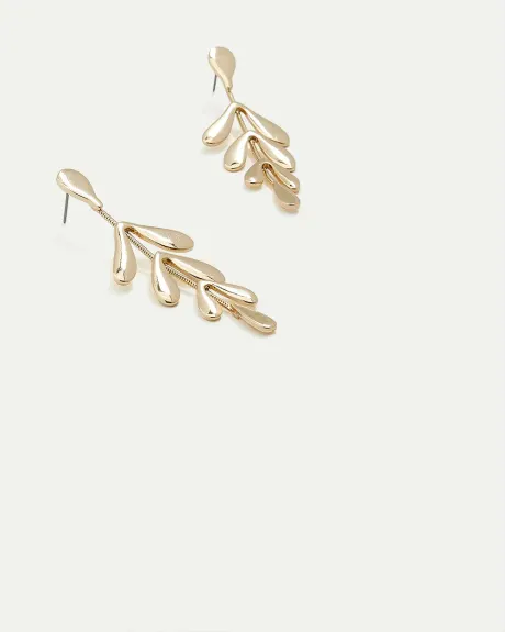 Boucles d'oreilles en forme de feuilles