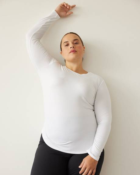 Long-Sleeve Crew-Neck Tee, Dry Lux Hyba