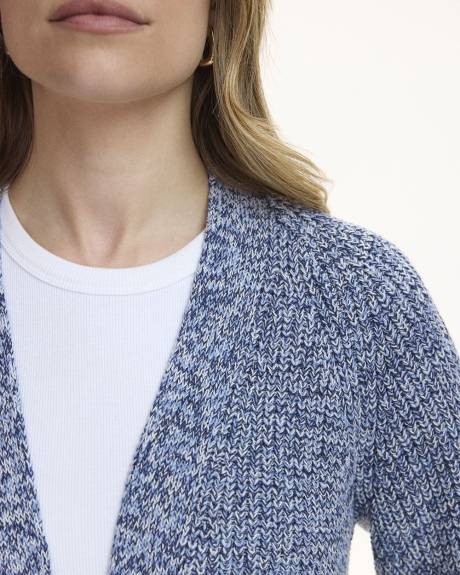 Cardigan ouvert à manches longues raglan