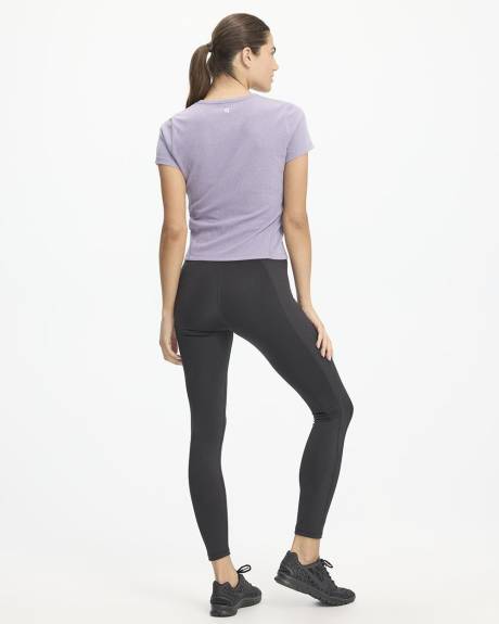 High-Rise Pulse Legging with Ribbed Inserts - Hyba