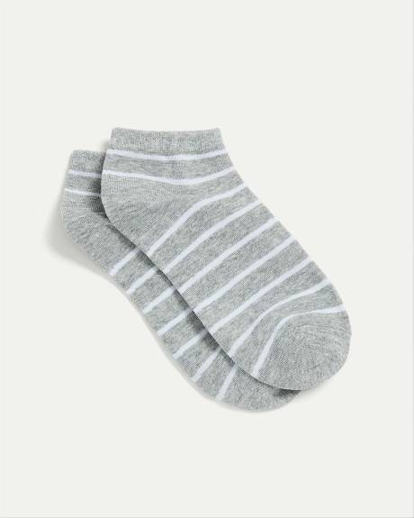 Striped Cotton Anklet Socks