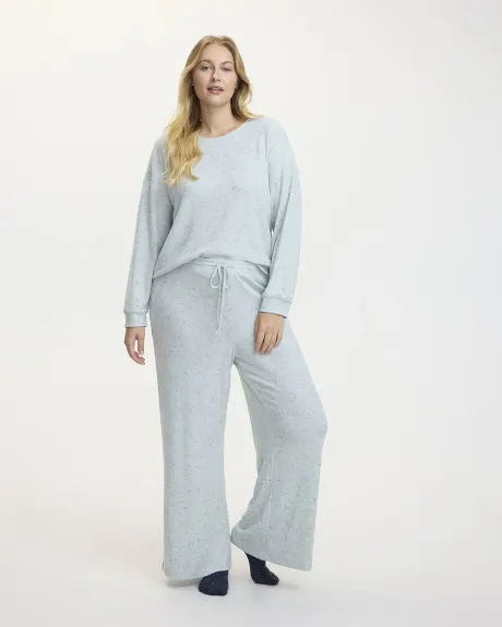 Wide-Leg Ribbed Pyjama Pant - R Line