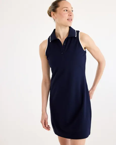 Robe polo sans manches en tricot piqué - Hyba