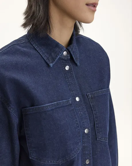 Short Denim Overshirt