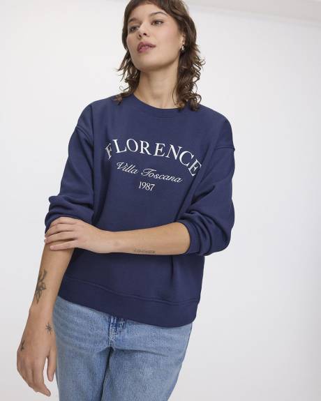 Long-Sleeve Crew-Neck Fleece Sweatshirt