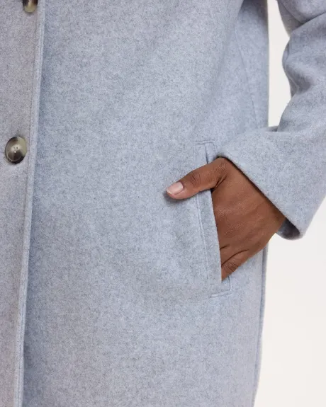 Long Coat with Two-Button Closure