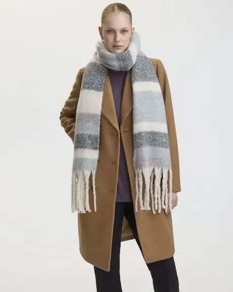 Manteau en mélange de laine à col tailleur