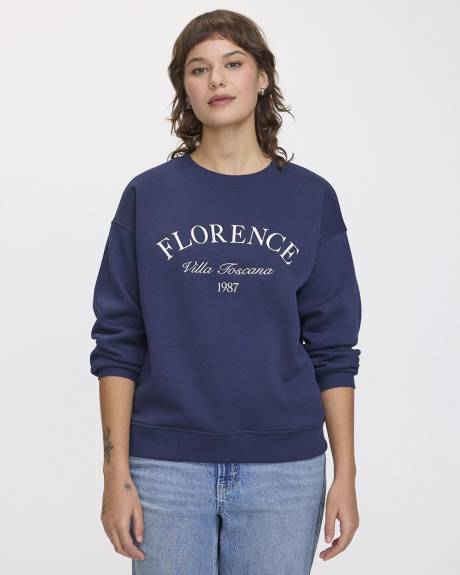 Long-Sleeve Crew-Neck Fleece Sweatshirt