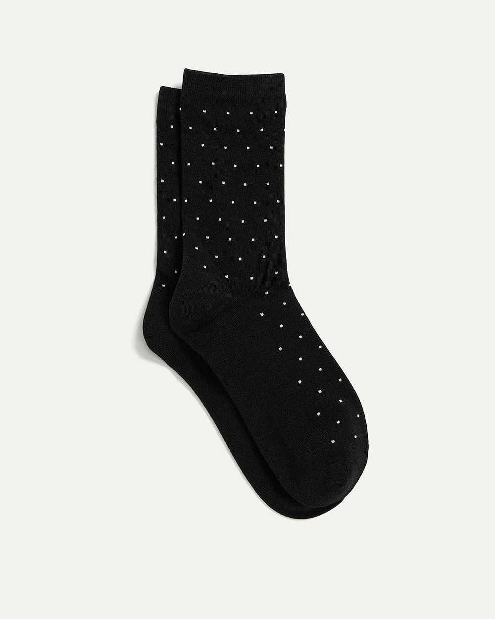 Cotton Crew Socks with Dots