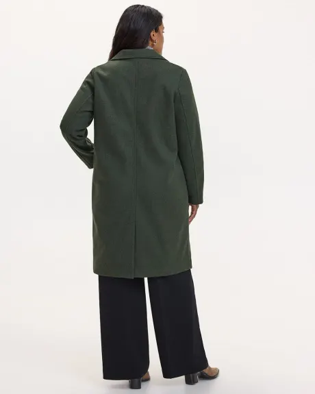 Long Coat with Two-Button Closure