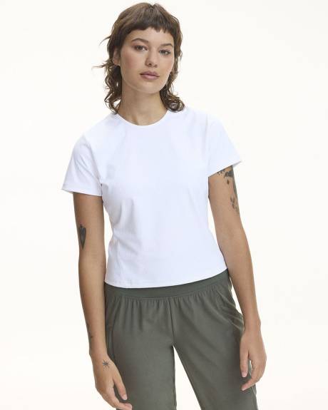 Short-Sleeve Crew-Neck Ribbed Tee - Hyba