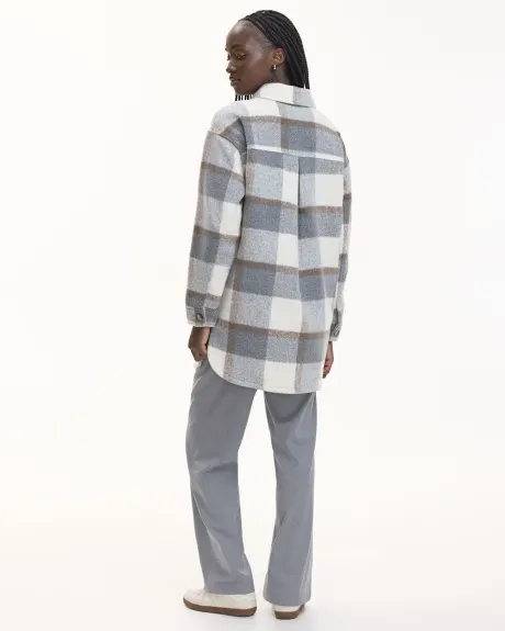 Plaid Shacket with Pockets